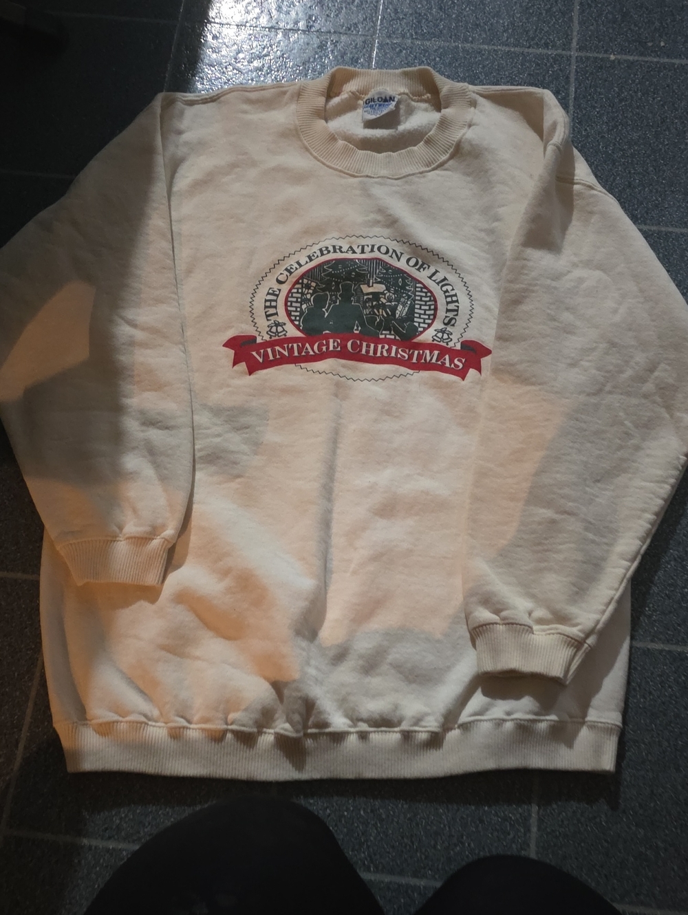Vintage Christmas Cream Crewneck Sweater